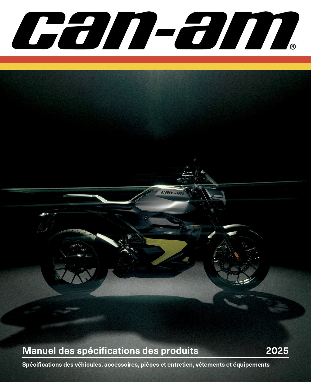 Couverture du Manuel des spécifications Motos Can-Am