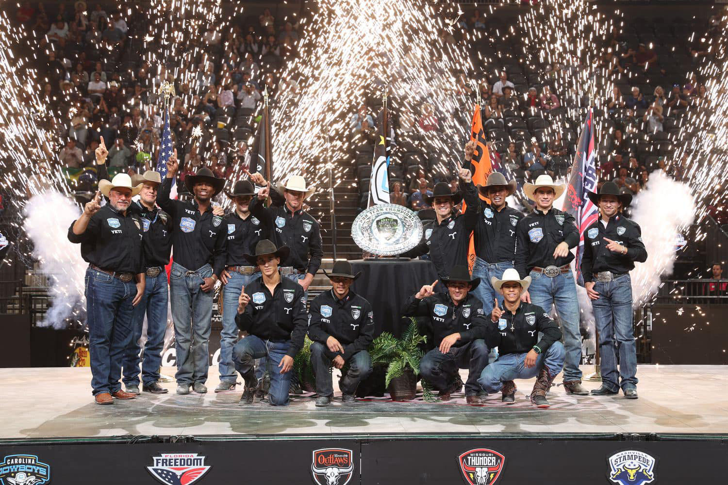 Austin Gamblers and his team winning the PBR