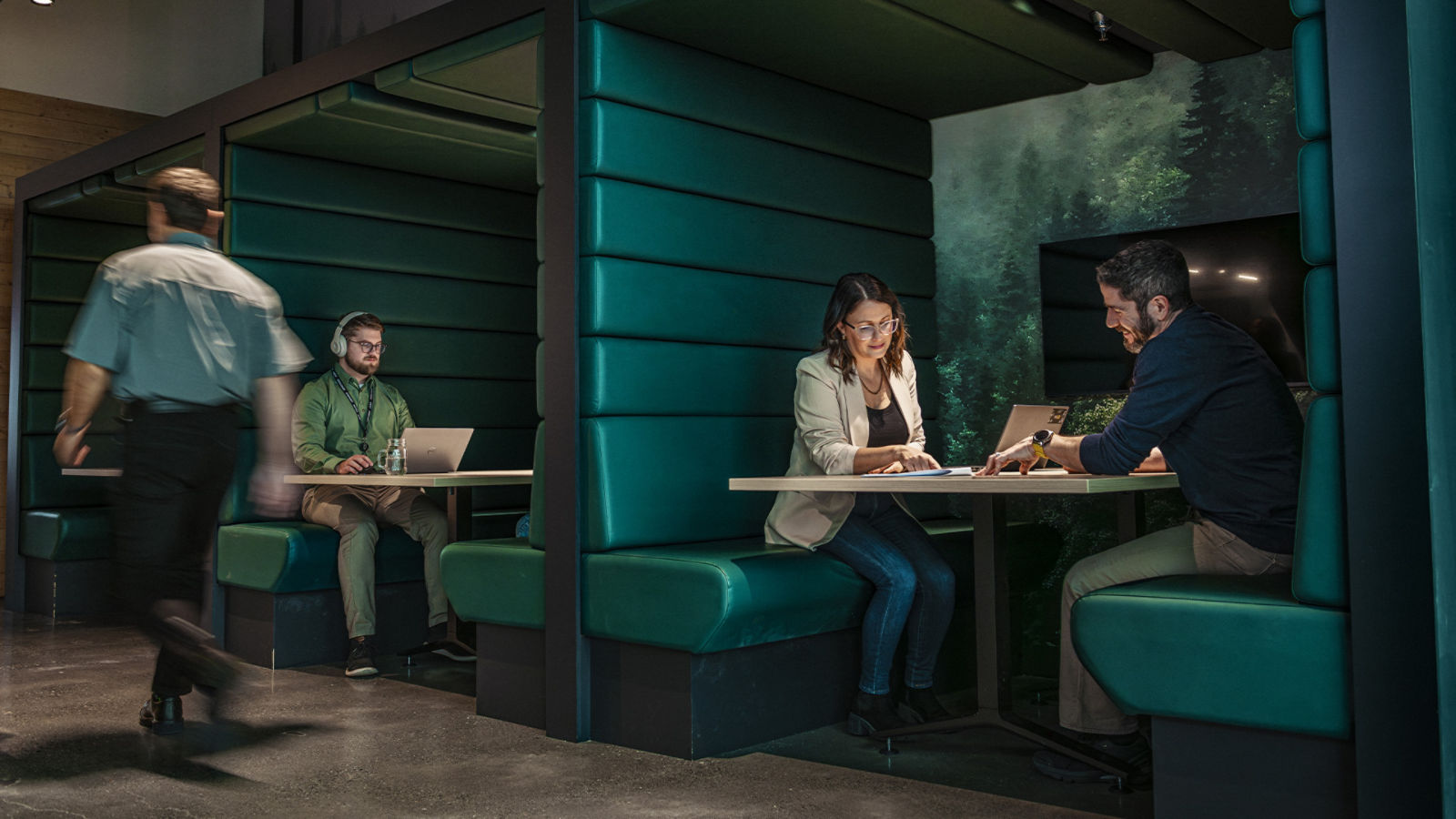  BRP employees working in booths