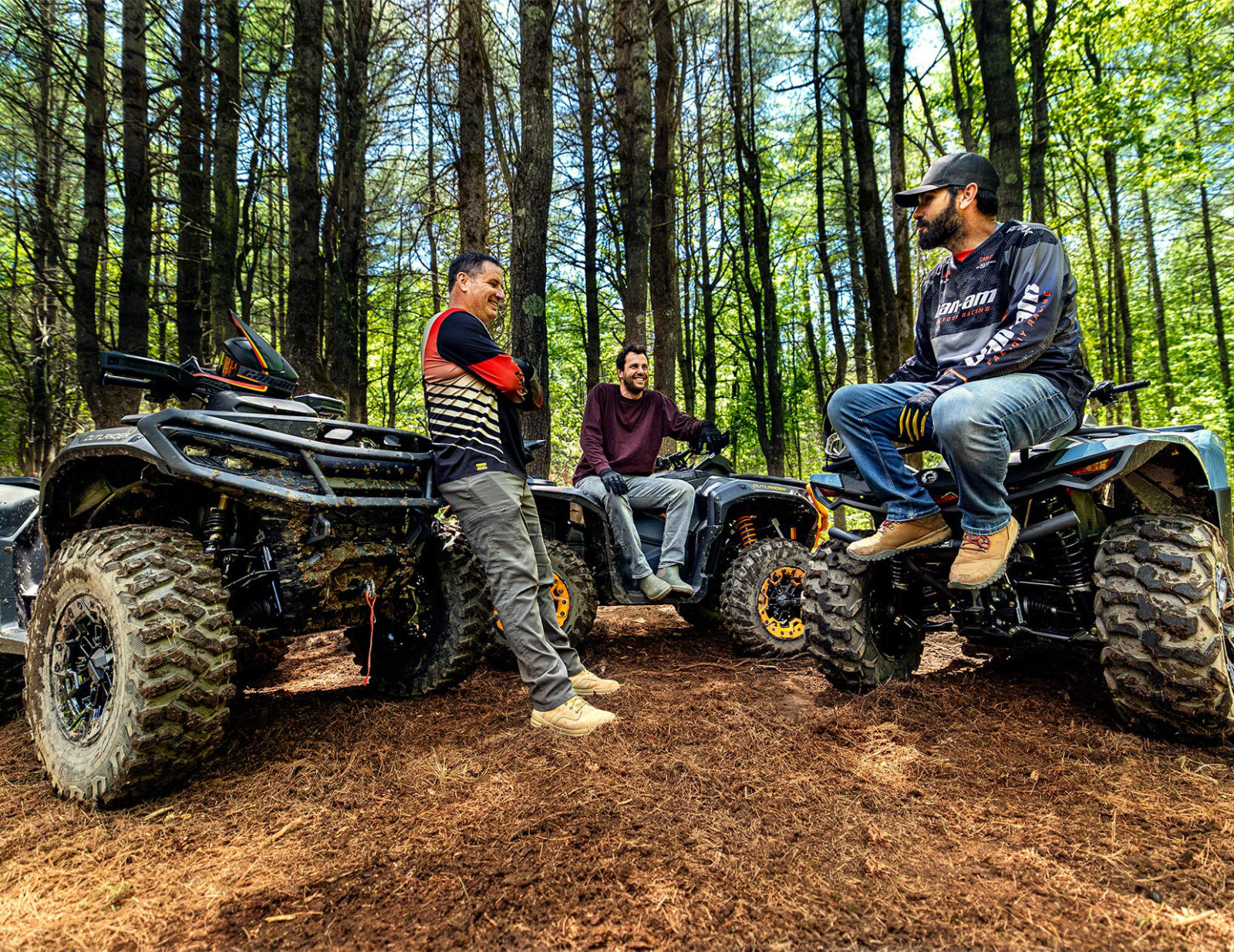 Ostacruiser and his friends take a break on their Can-Am ATVs