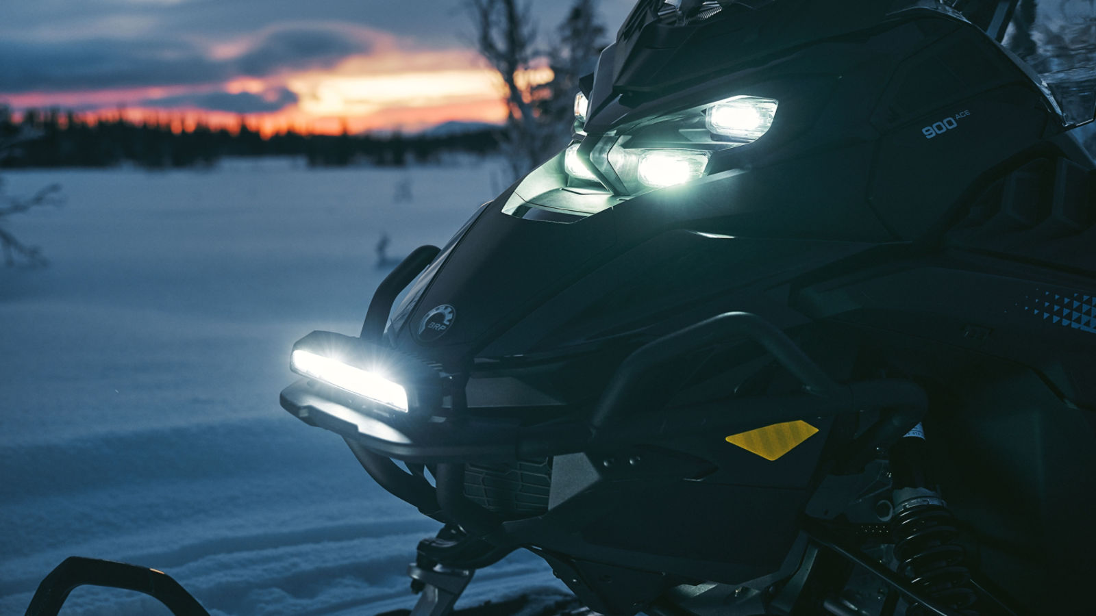 Snowmobile LED headlights