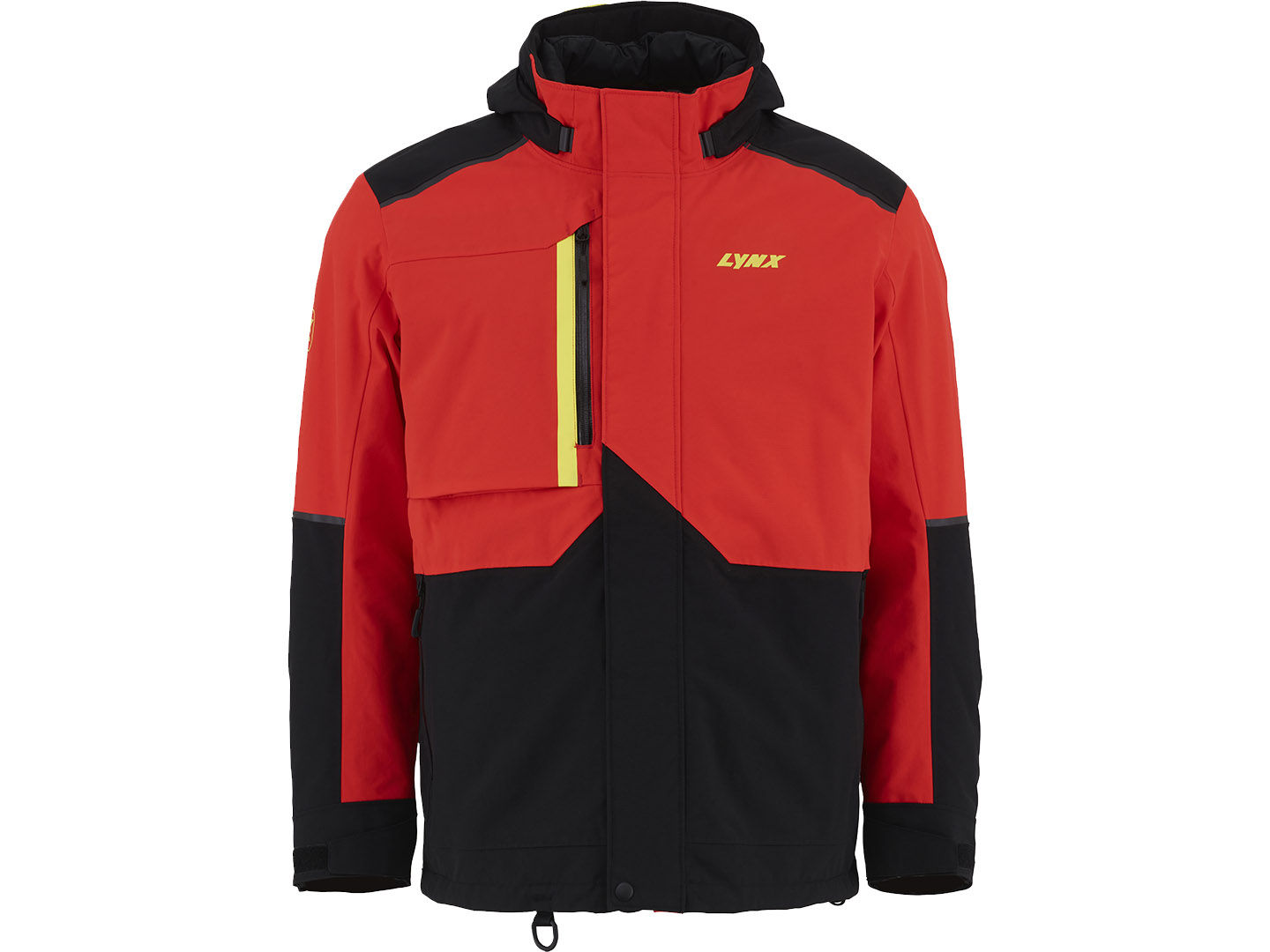 Punainen ja musta Stamina Trail takki