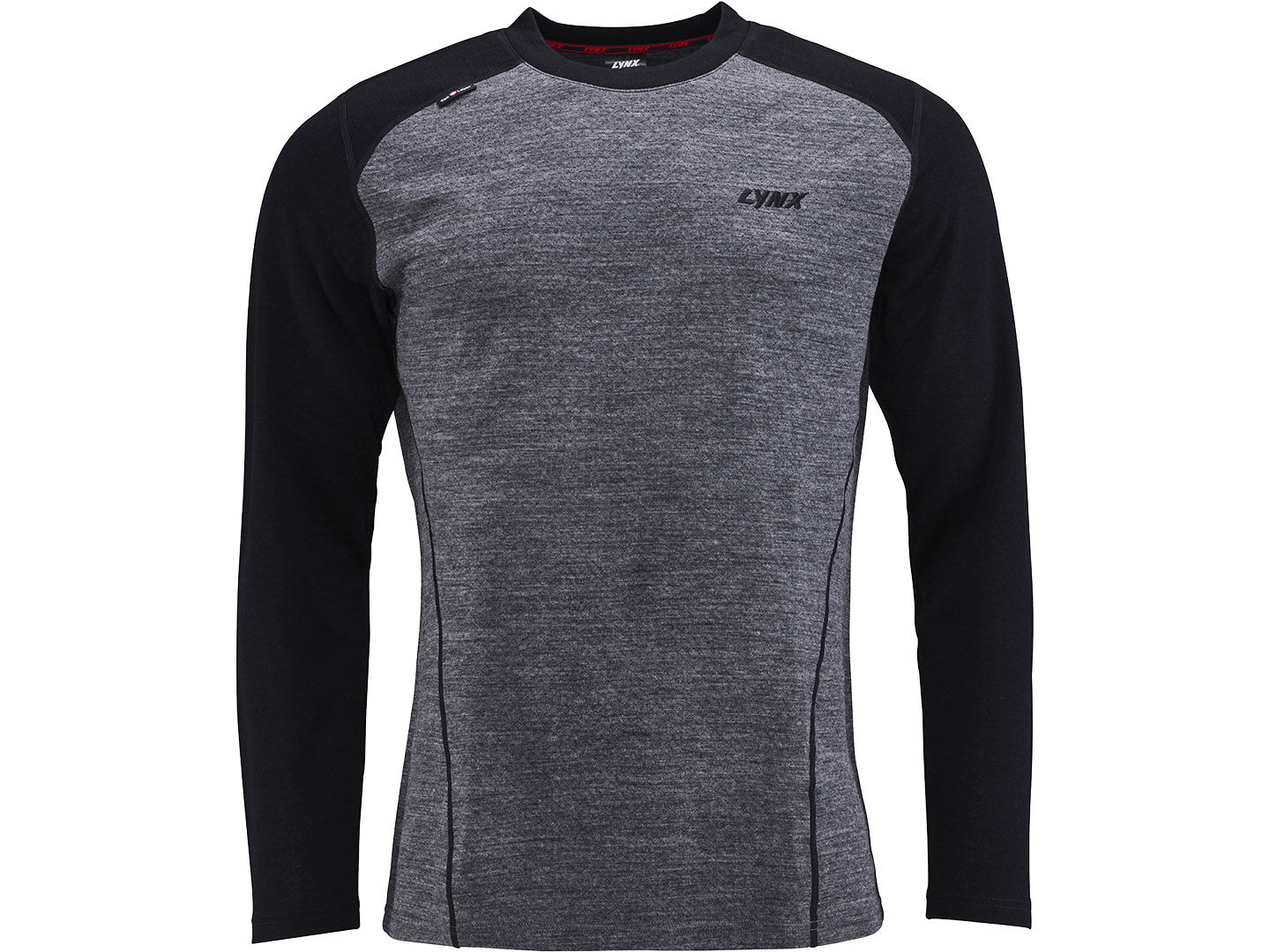 Grey and Black Lynx Merino Base Shirt 2.0