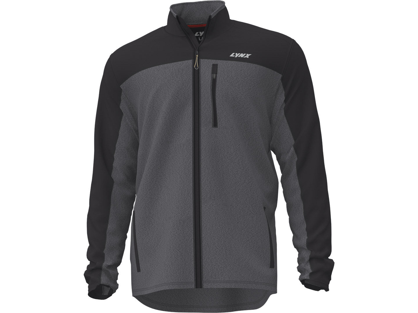 Grå og svart Lynx Signature Teddy Fleece-jakke