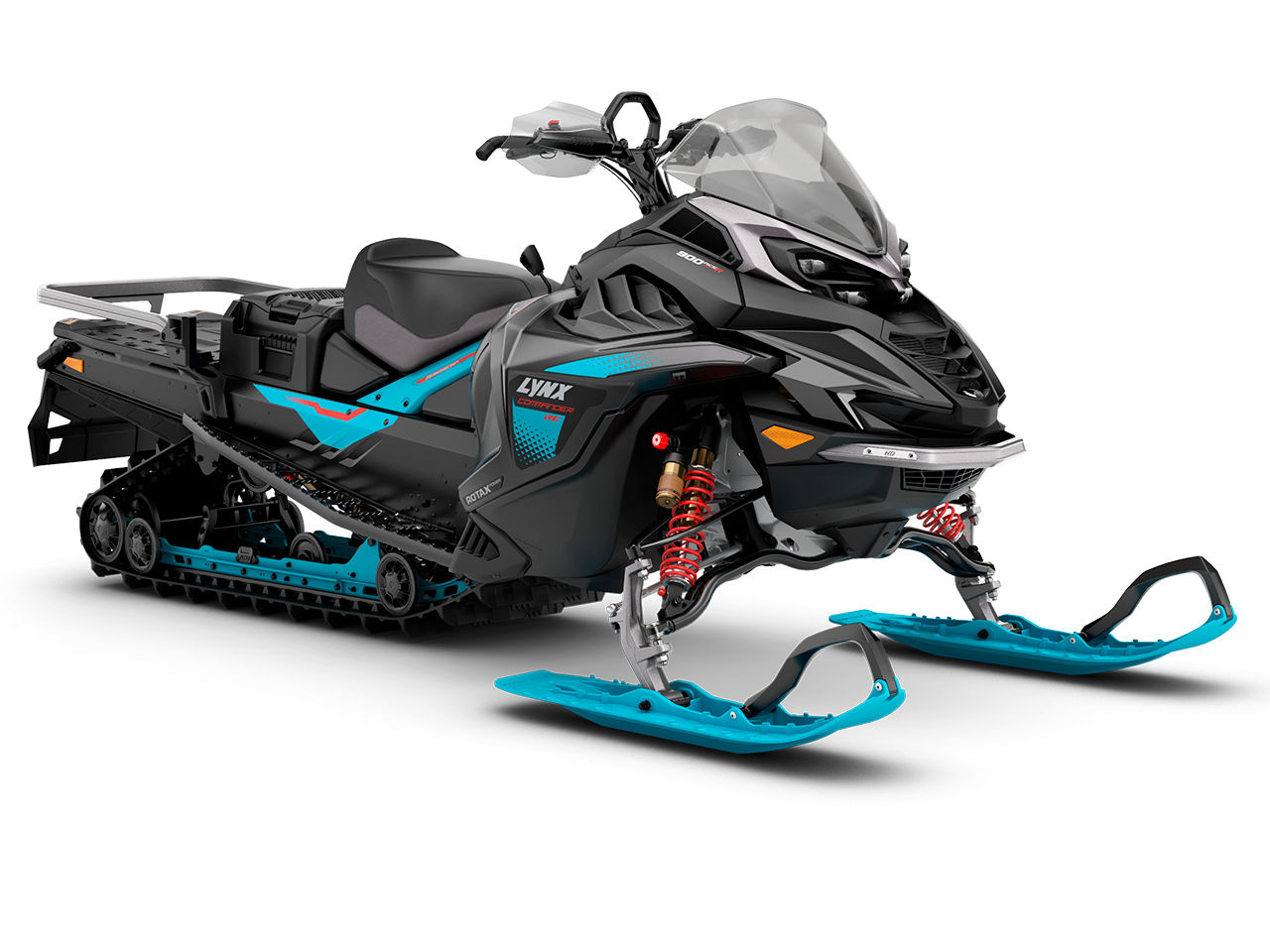 Side view of the 2026 Lynx Commander RE snowmobile.