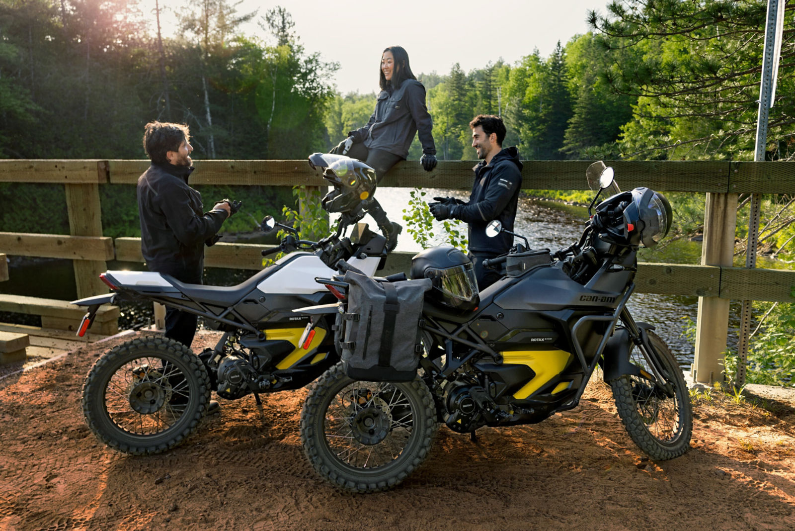 Two electric motorcycles