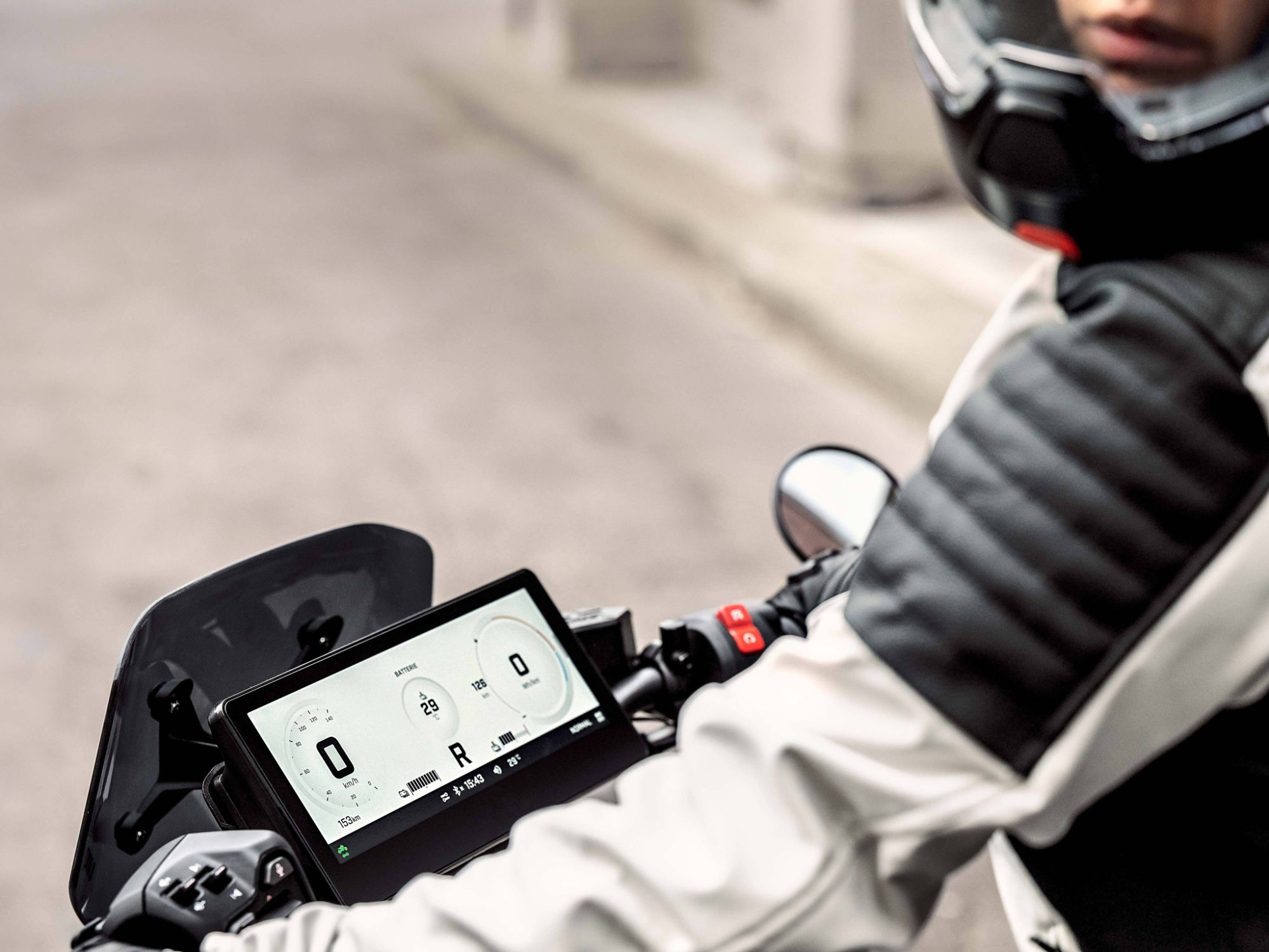 10.25" Touchscreen Display on a Can-Am electric motorcycle