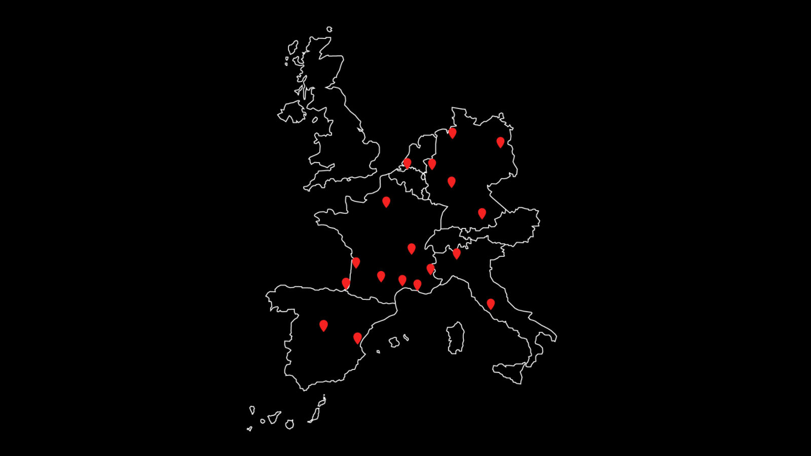 Karte der Ride out Tour Veranstaltung