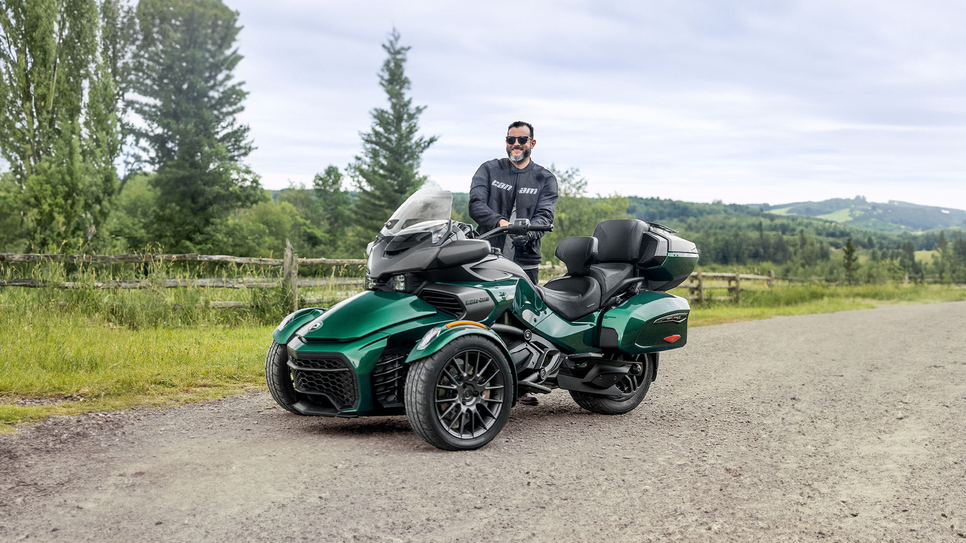 2024 Can-Am Spyder F3 3-wheel vehicle with storage