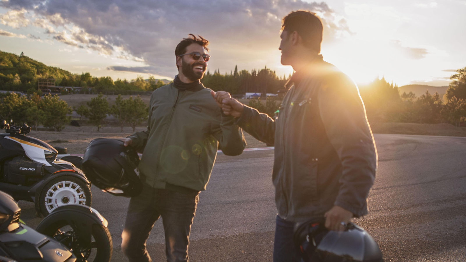Riders having a good time