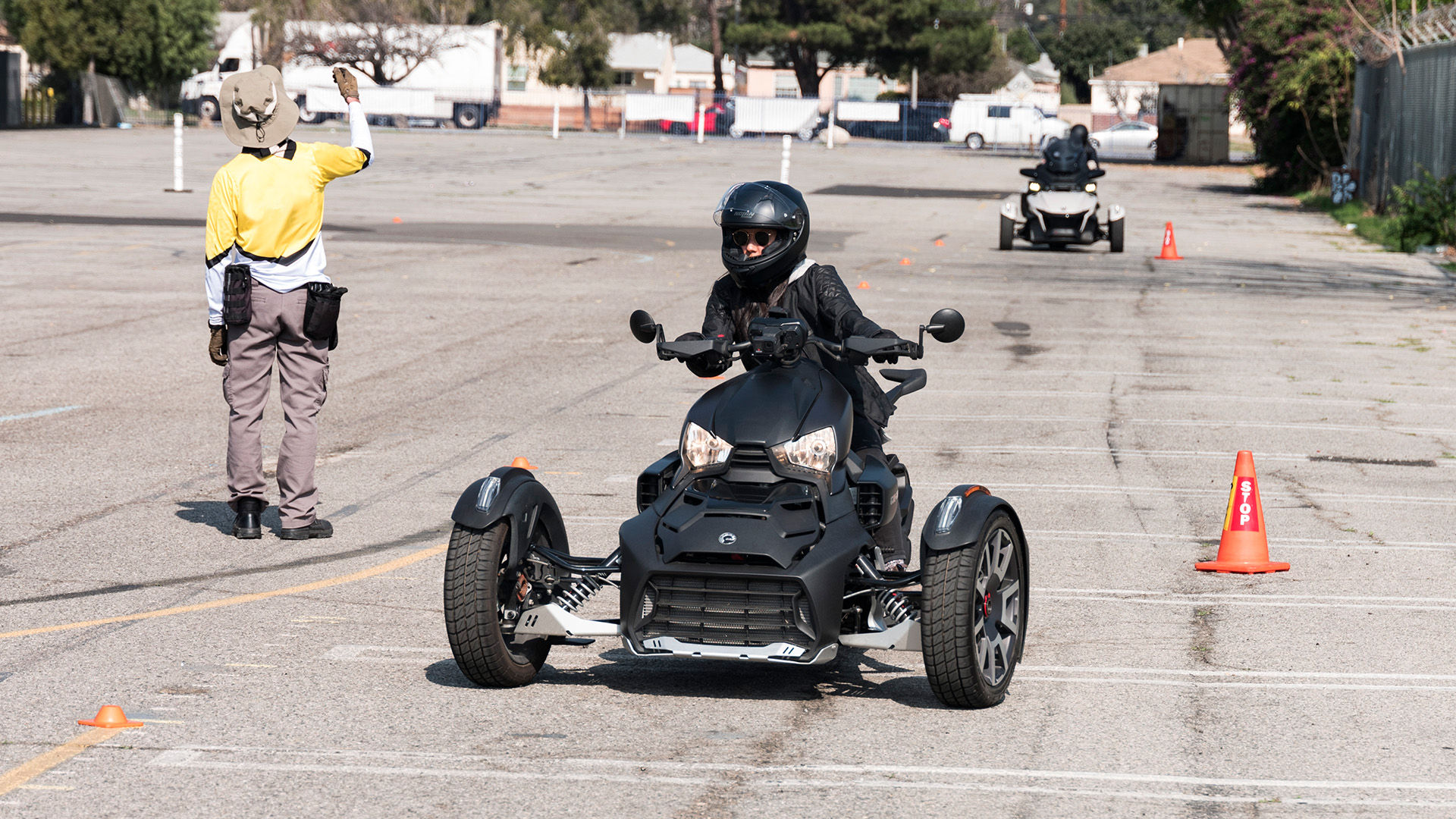 Woman taking a 3-wheel vehicle course