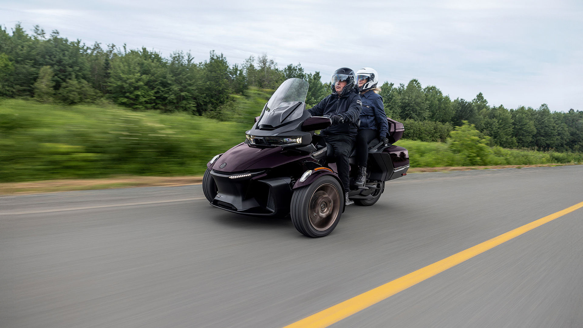 Couple on a spyder rt