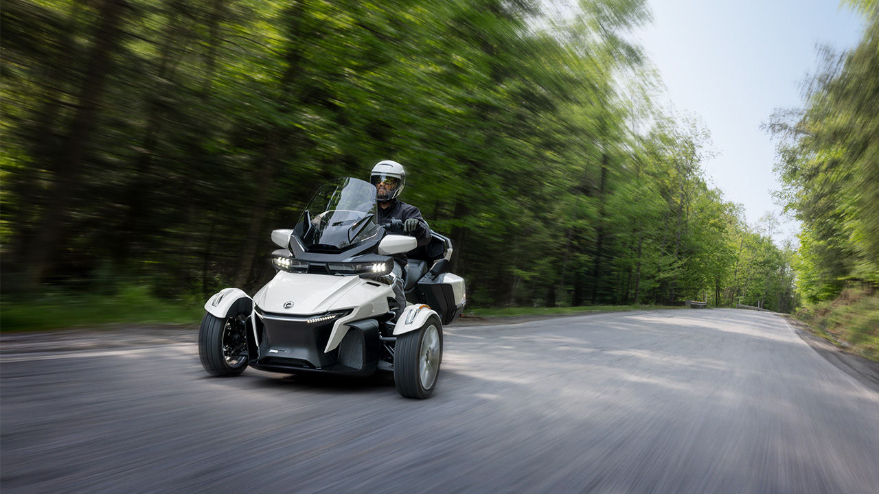 2024 Can-Am Spyder F3 3-wheel vehicle with storage