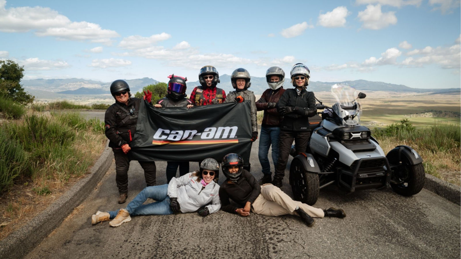 Several women from the “Women on the Road” group 