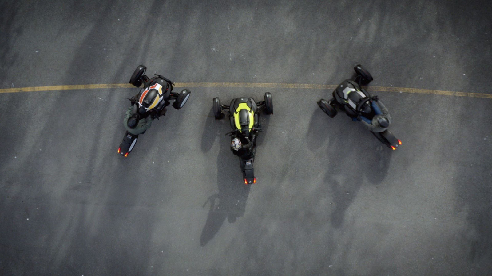 3 Can-Am Rykers von oben