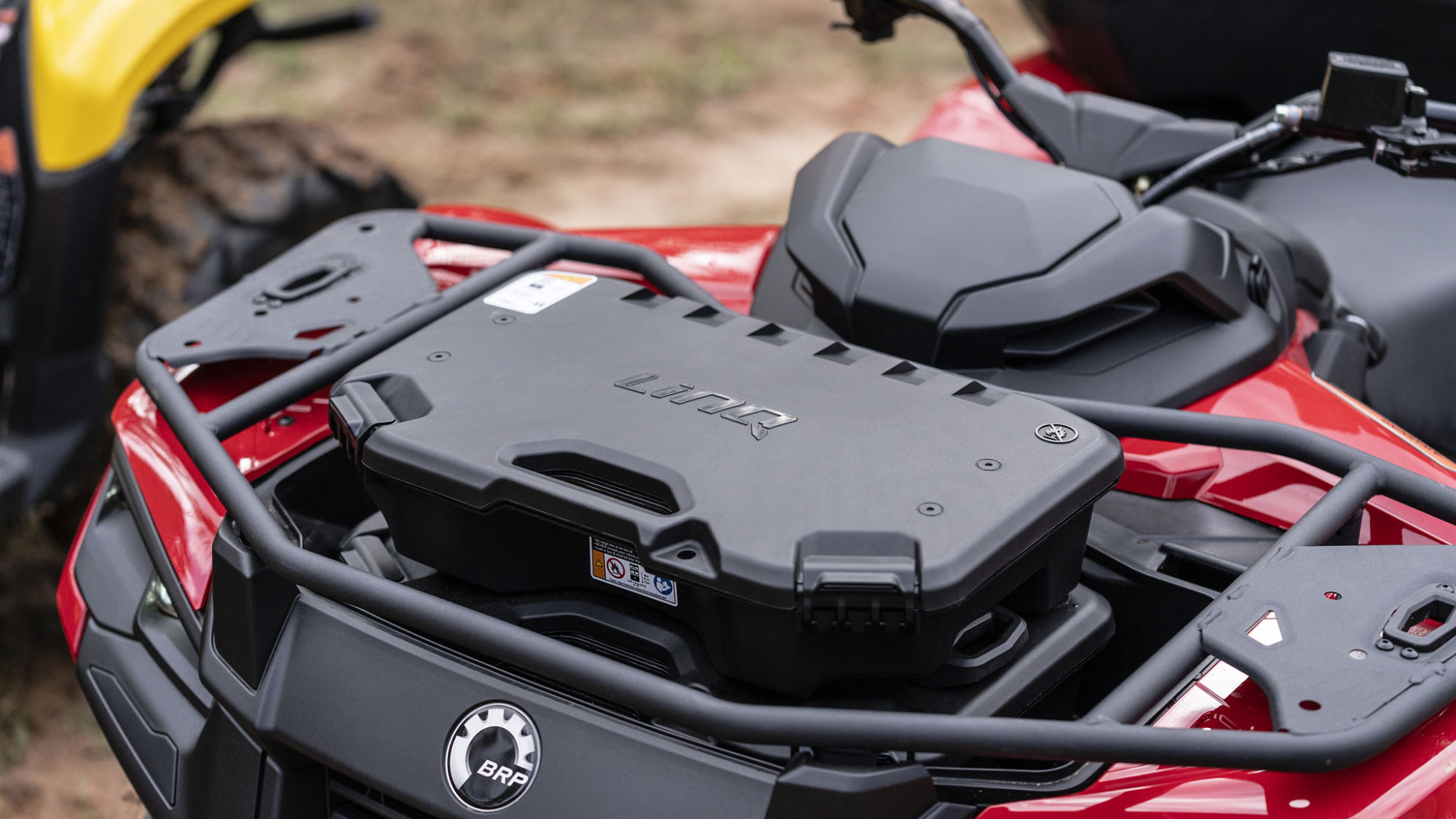 LinQ storage box on the front of a Can-Am Outlander 500