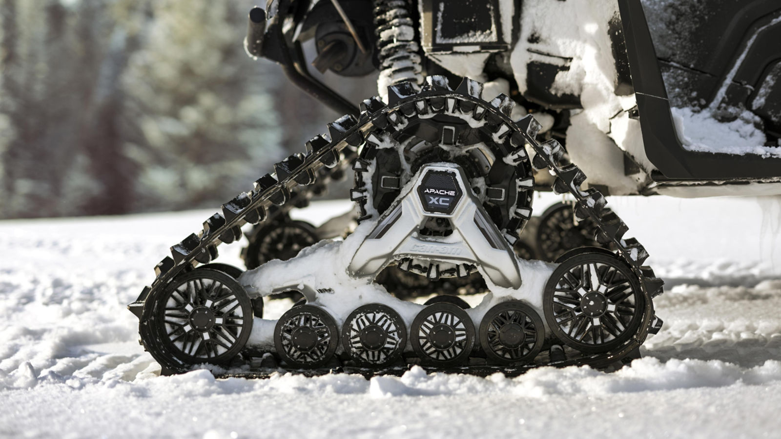 Apache LT 360 track system in the snow