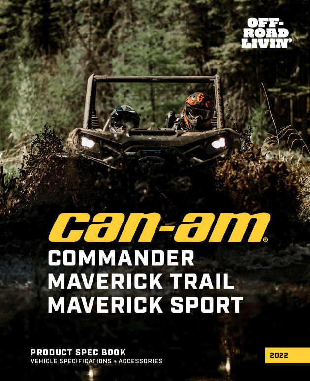 2022 Can-Am Commander, Maverick Trail, Maverick Sport vehicle spec book