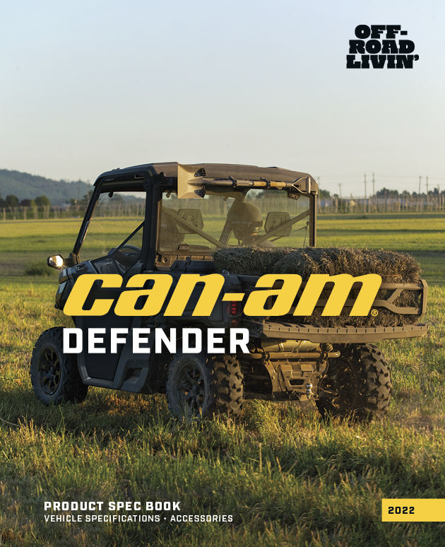 2022 Can-Am Defender side-by-side vehicle spec book