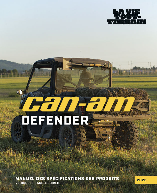 Catalogue de spécifications et accessoires du Can-Am Defender 2022