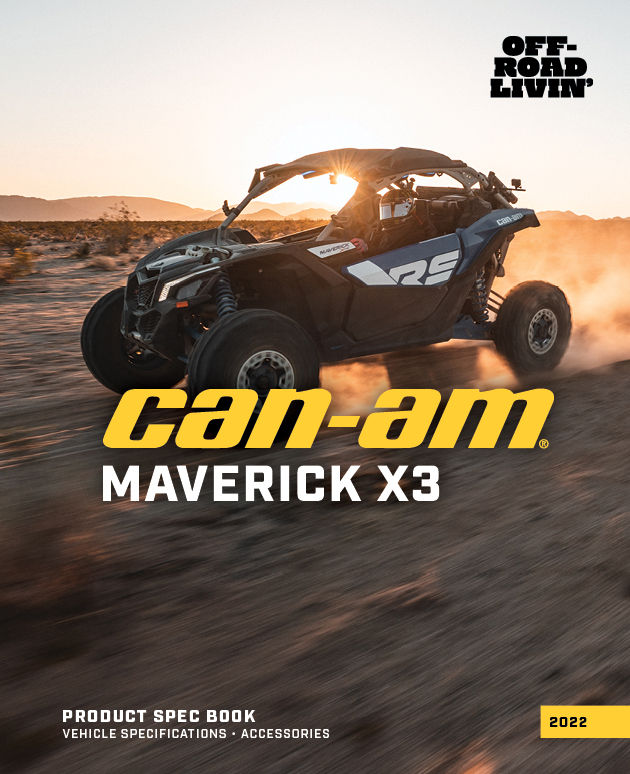 2022 Can-Am Maverick X3 SxS spec book