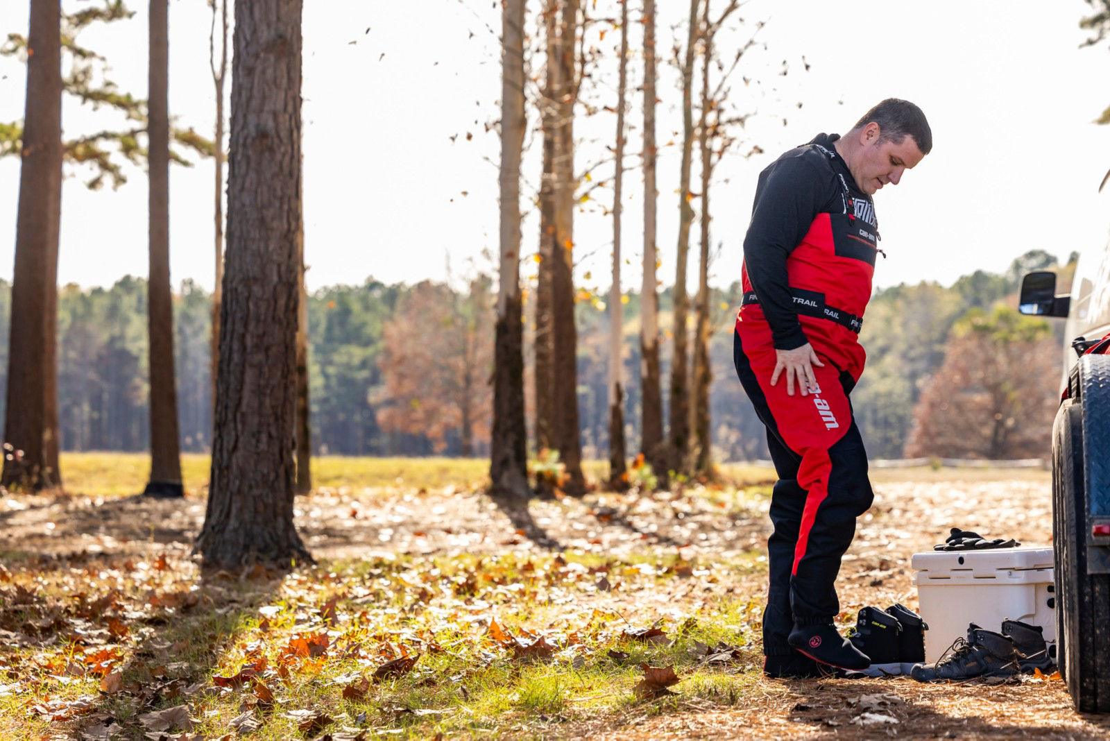 Can-Am x Finntrail waders are designed to keep you dry during your off-road mudding adventures.