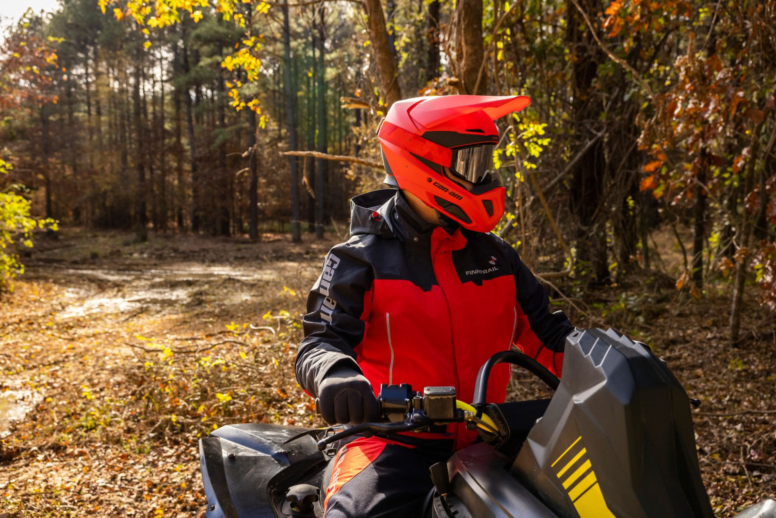 Stay dry in the rain and mud with the Can-Am x Finntrail Mudway Jacket.