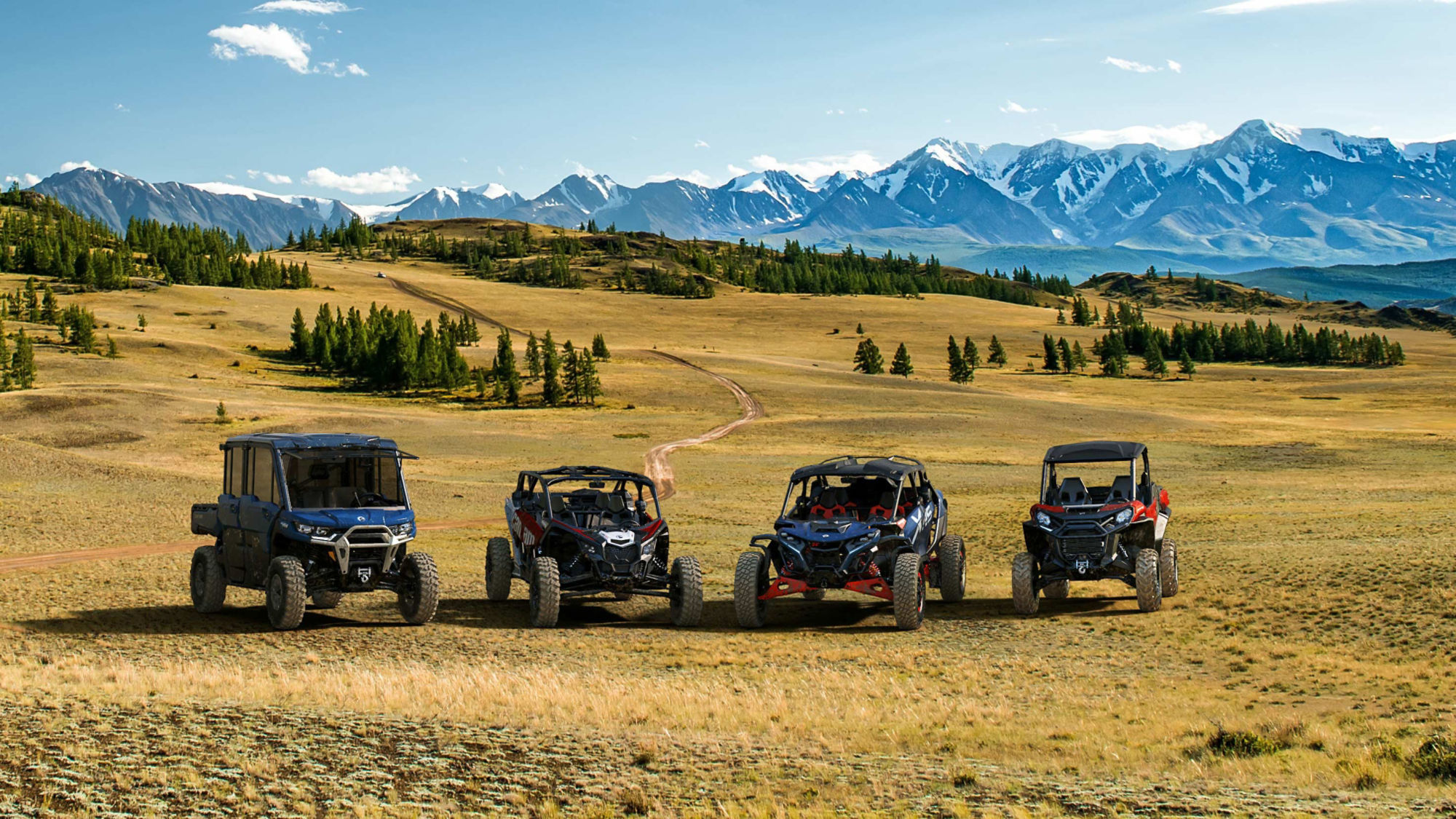 SXS vehicles in a field