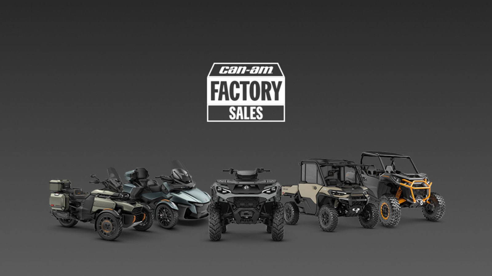 Can-Am 3-wheel, ATV & SxS vehicles for the Can-Am factory sales
