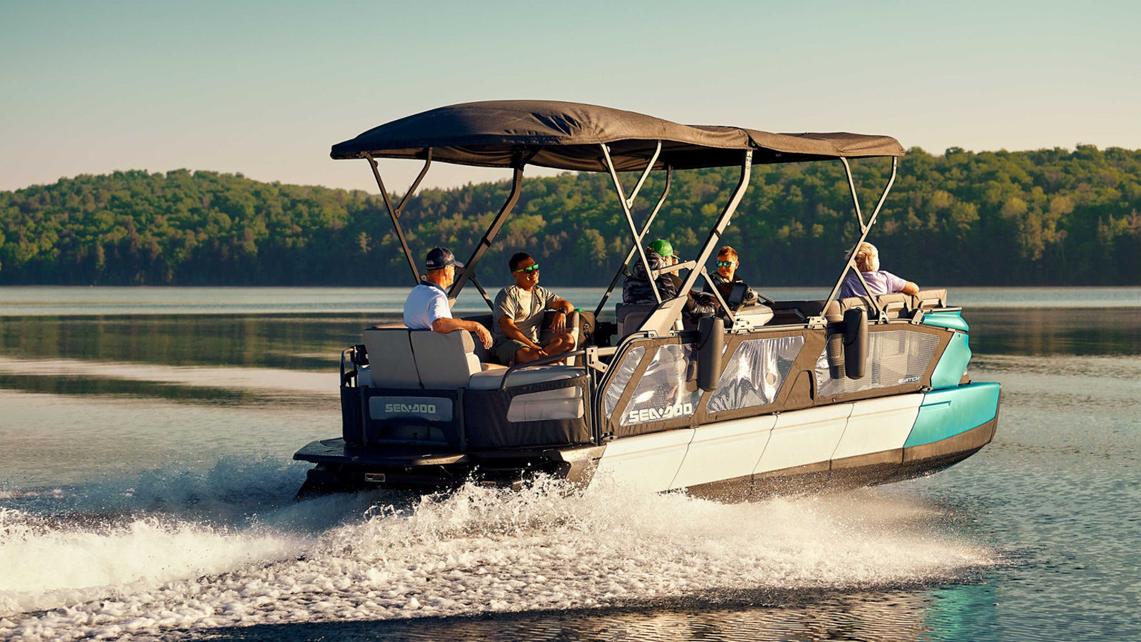 Family onboard a Sea-Doo Switch