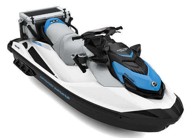 2022 Sea-Doo Fish Pro Scout 130 without sound system - White / Gulfstream Blue