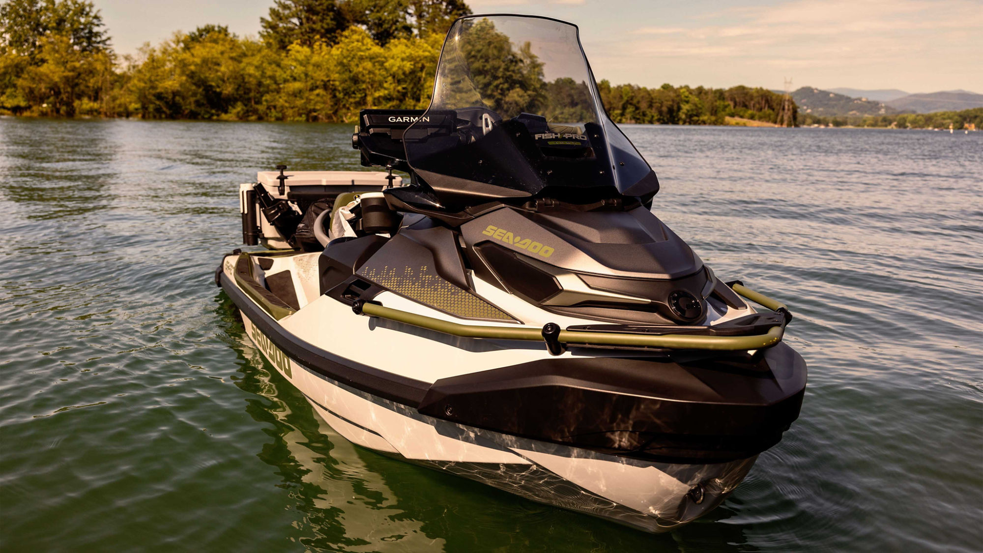 2025 Sea-Doo FishPro Apex personal watercraft on the water