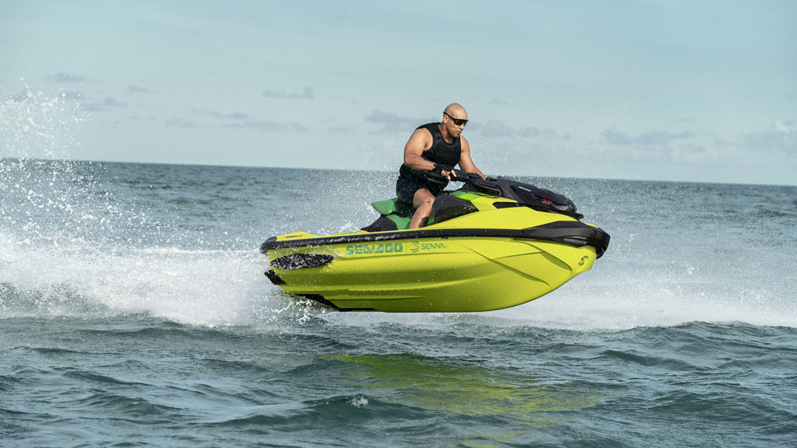 Person riding a Sea-Doo RXP-X Senna 350 PWC
