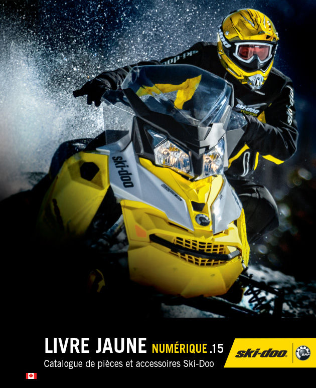 Brochure de pièces de motoneiges, d'accessoires et vêtements Ski-Doo 2015