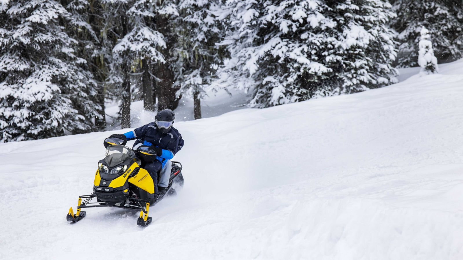 Homme conduisant un Renegade Adrenaline en sentier