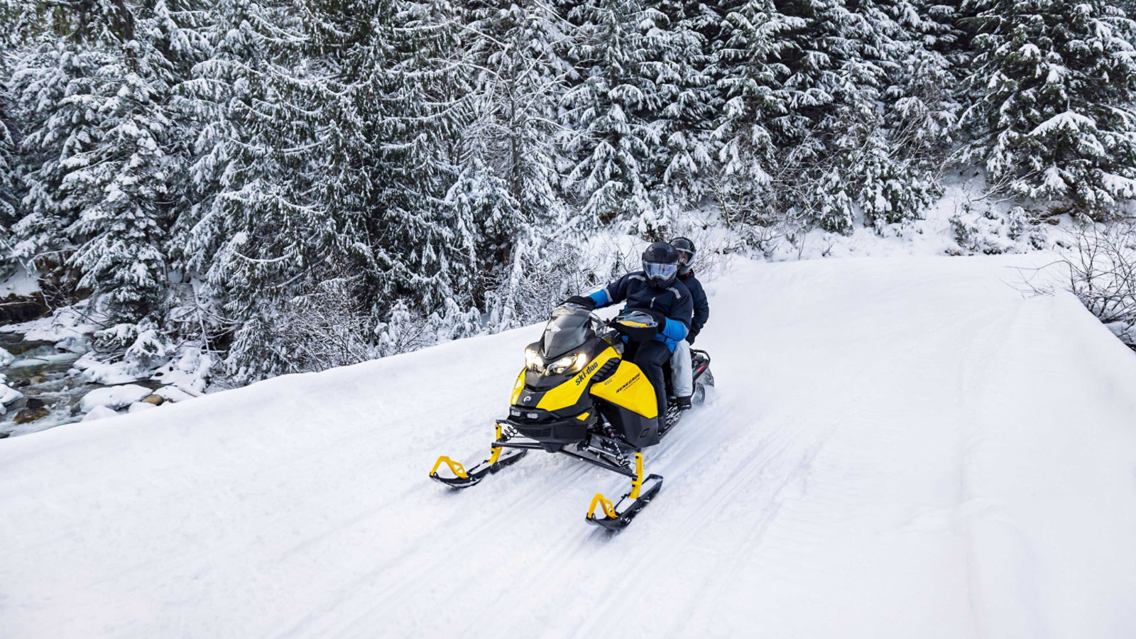Couple on a Ski-Doo Renegade Adrenaline