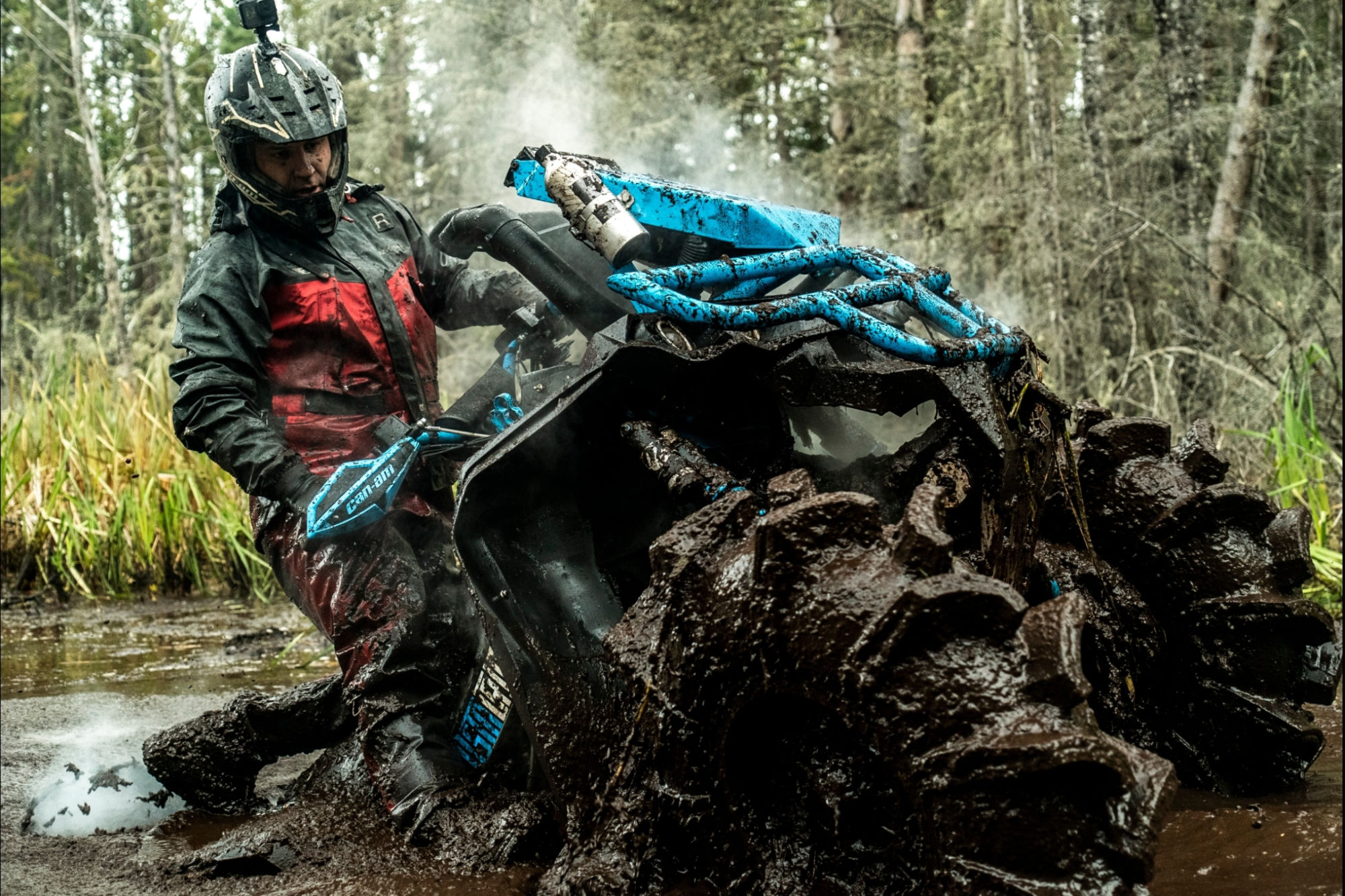 David Ostapiw con su Can-AM ATV