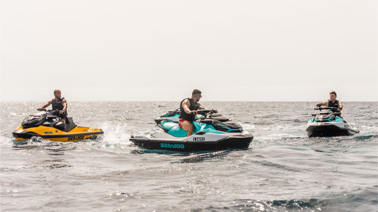 group of riders in Malta on Sea-Doo