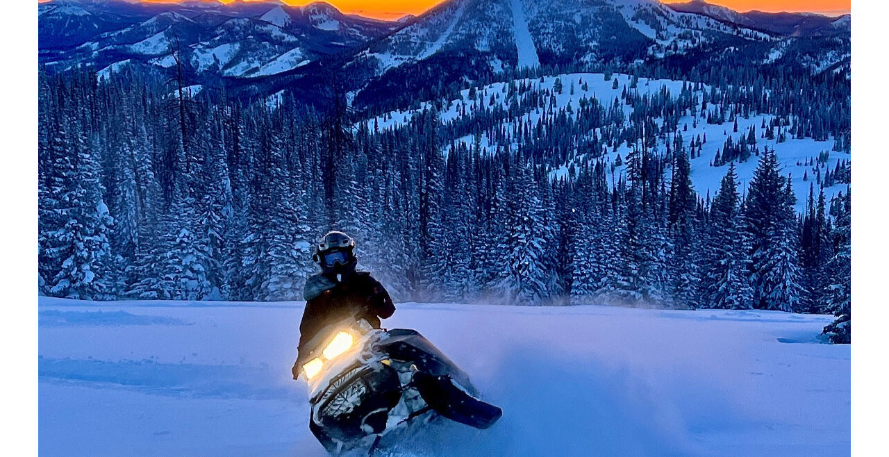 sunrise ski-doo ride with Lisa