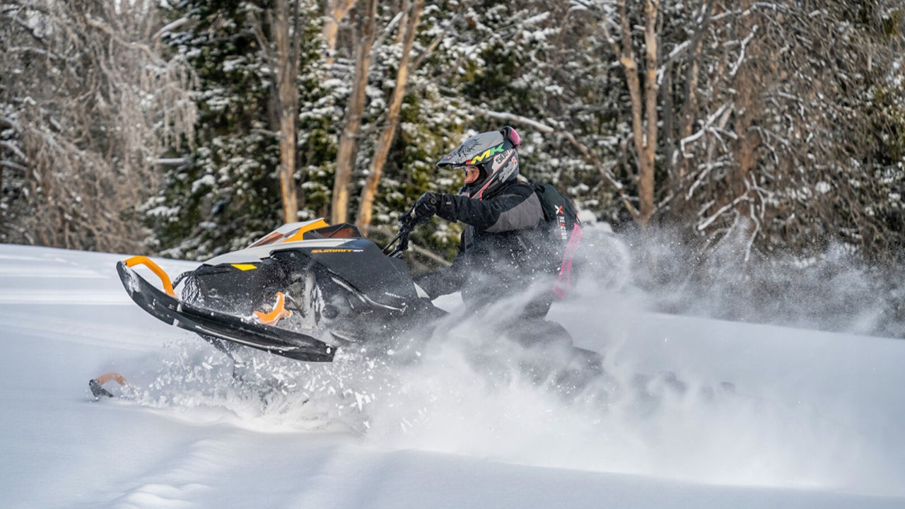 deep snow ski-doo ride