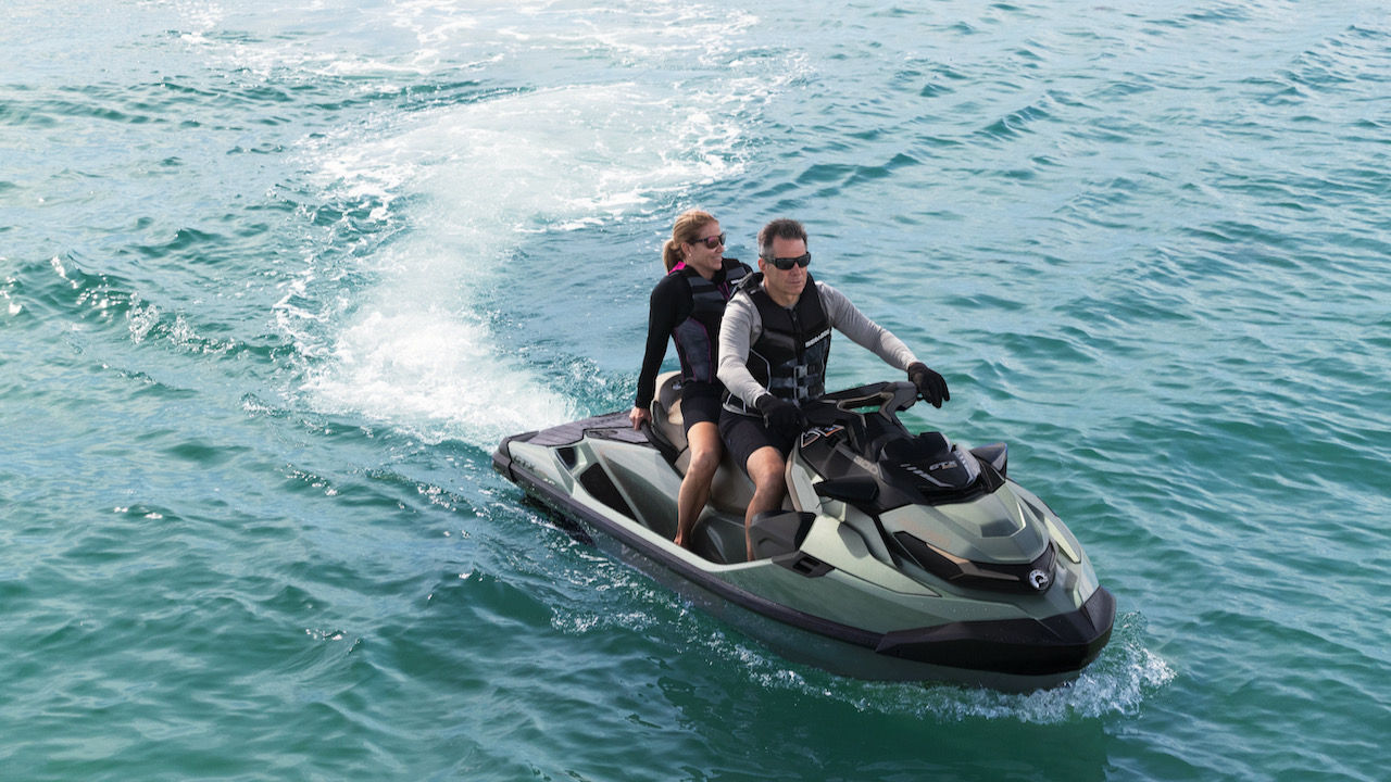 couple on an afternoon ride on a Sea-Doo