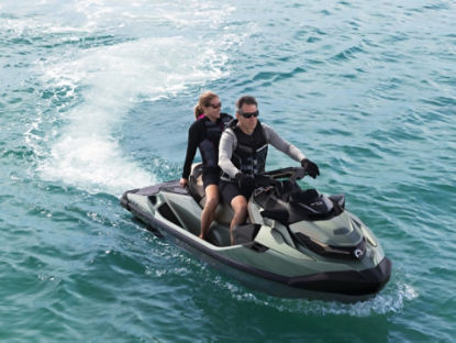 couple on an afternoon ride on a Sea-Doo