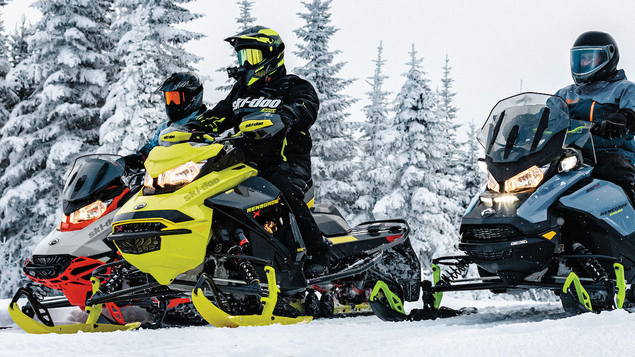 hero shot of a ski doo rider