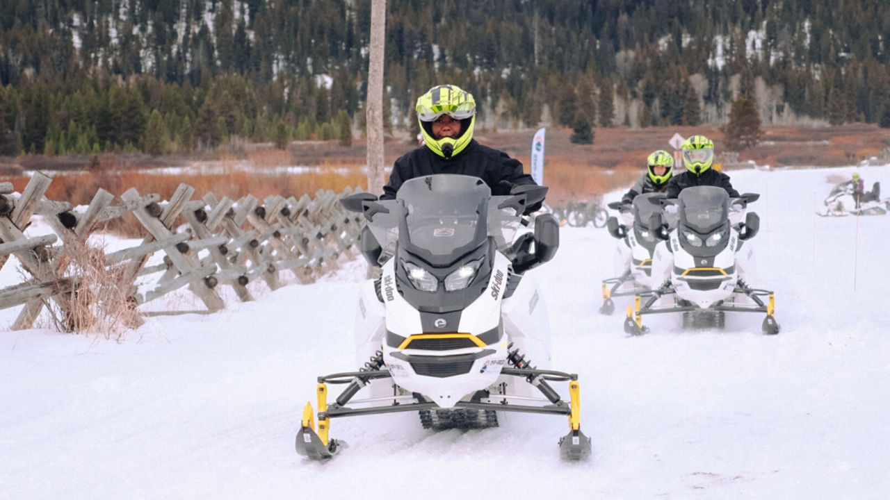 testing out the new electric ski doo