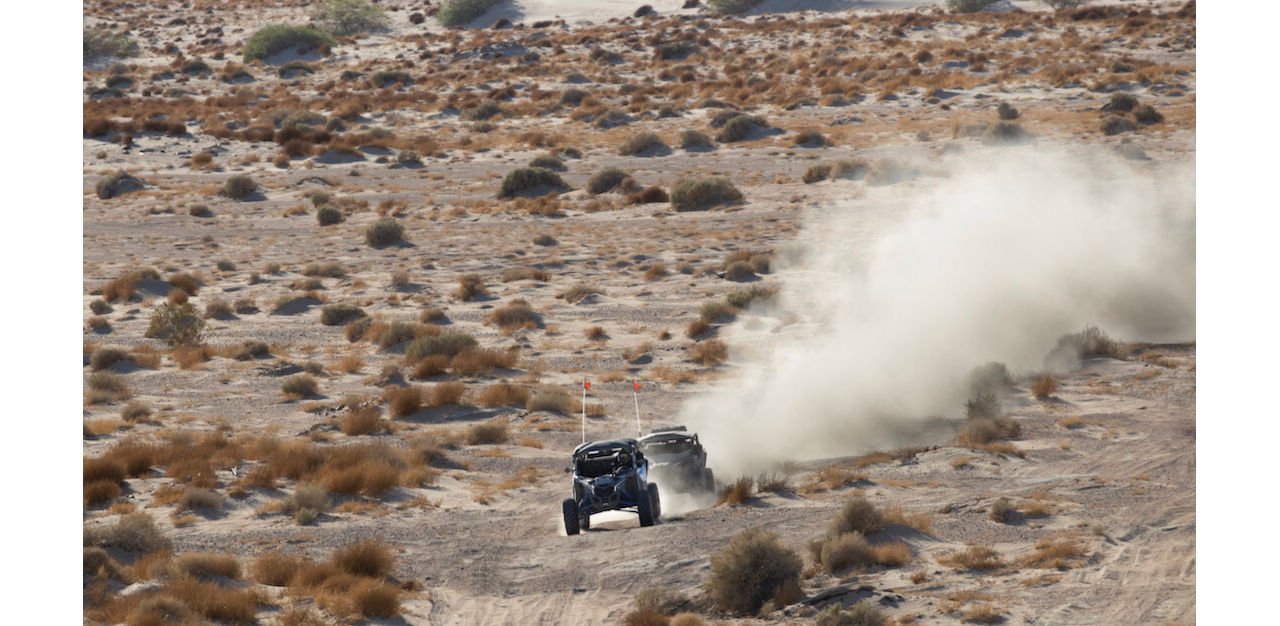 landscape shot of Can-Am mavericks in Colorado