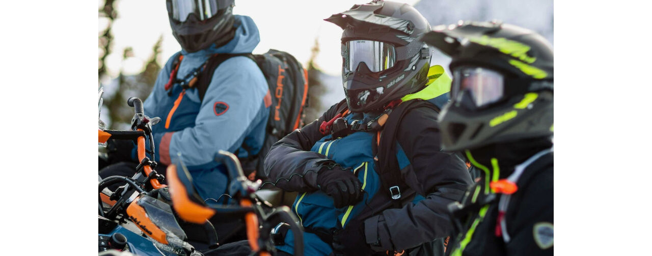 hero shot of ski doo riders