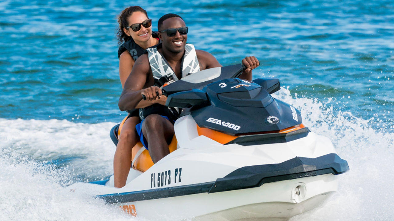 couple on a sea-doo