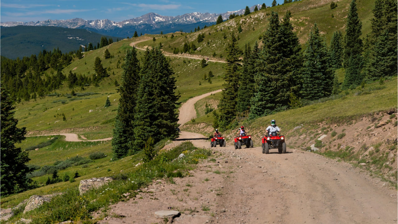 Can-Am ATV road riding in Colorado