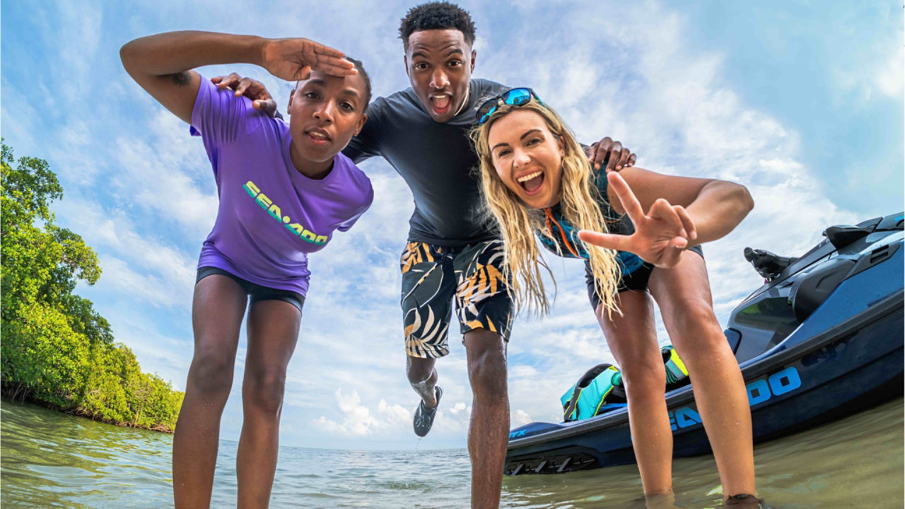 friends on a Sea-Doo excursion