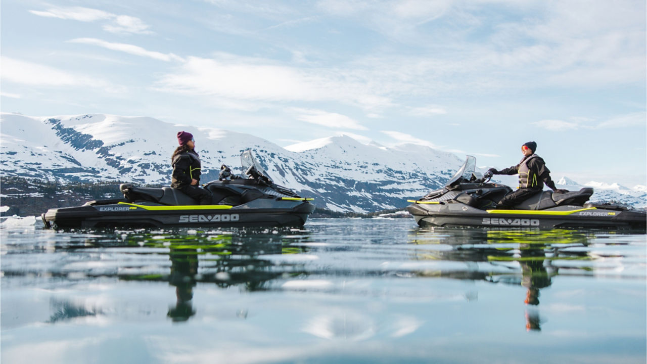 family chat on an Alaskan Sea-Doo